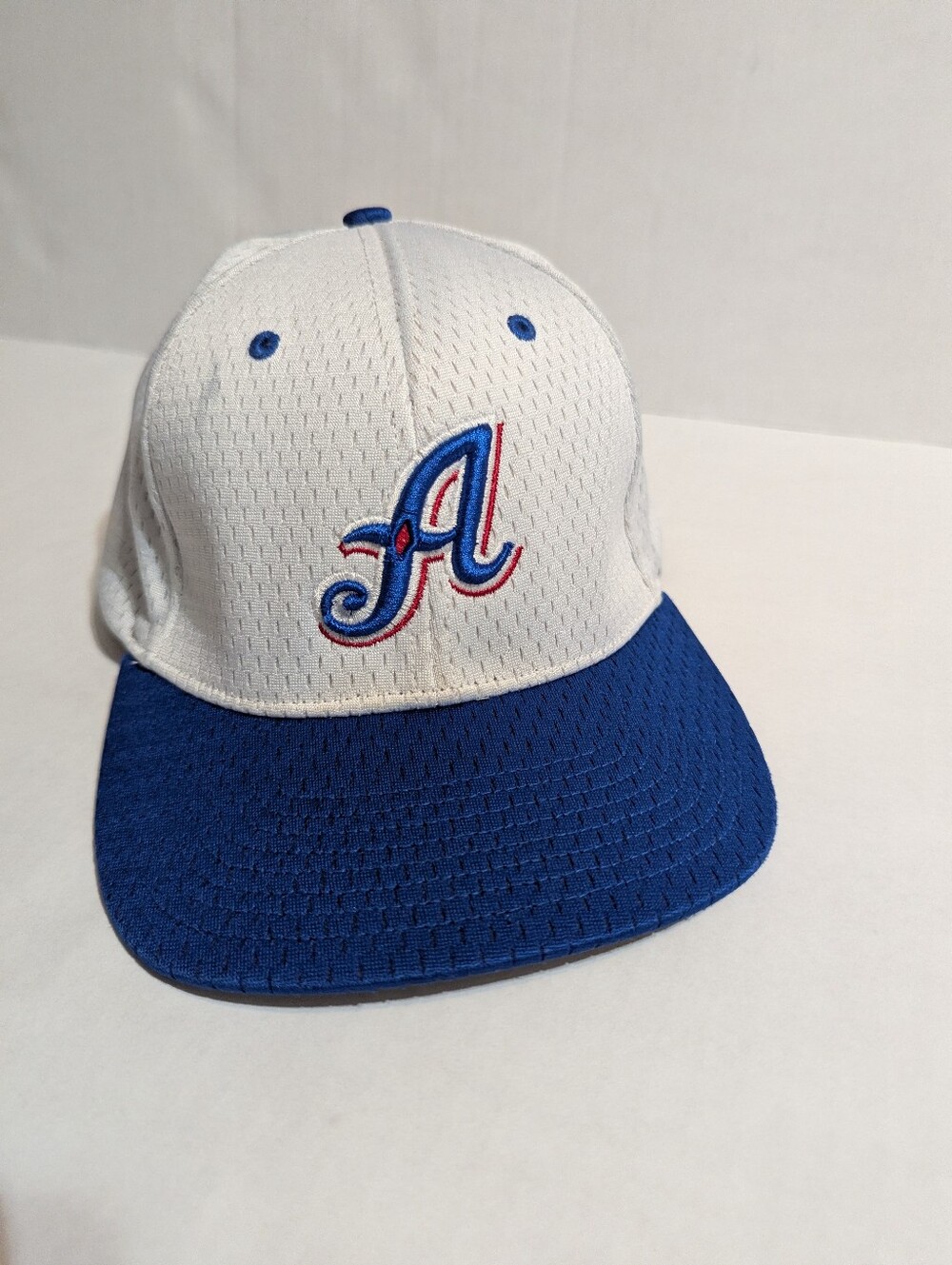 Richardson Pro 495 Atlanta Braves Style Mesh Fitted Hat Blue White LG/XL Basebal